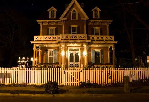 Victorian House At Night Stock Photo Image Of Halloween 3712066