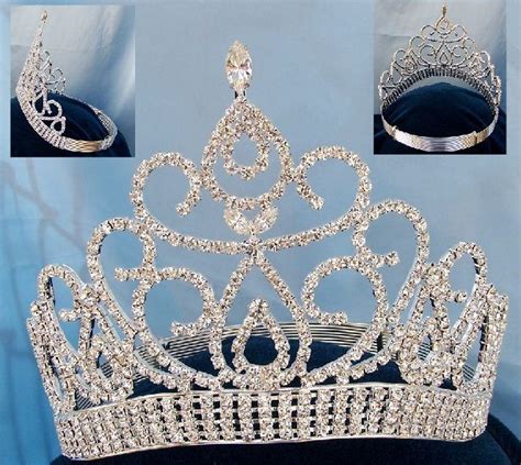 beauty pageant silver contoured crown tiara crowndesigners
