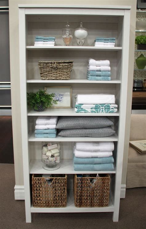 Linen closets are generally small closets tucked awkwardly into house plans like behind the bathroom door or in a hallway far away. Image result for open closet ideas using baskets | Linen ...