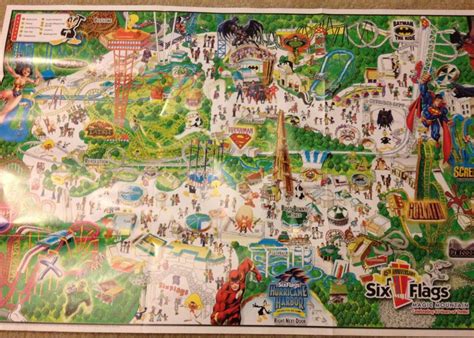 Six Flags Magic Mountain Park Map 2020 The World Map