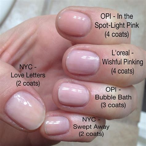 Pink Sheer Polish Comparison N Y C Sheer French Manicure Nail