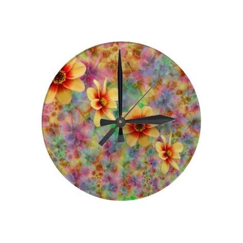 A Clock With Flowers Painted On It