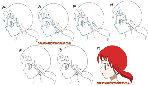 Anime Girl Hair Drawing Easy Step By Step Anime