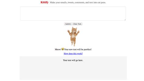Kittify Diese Website übersetzt Texte In Katzensprache