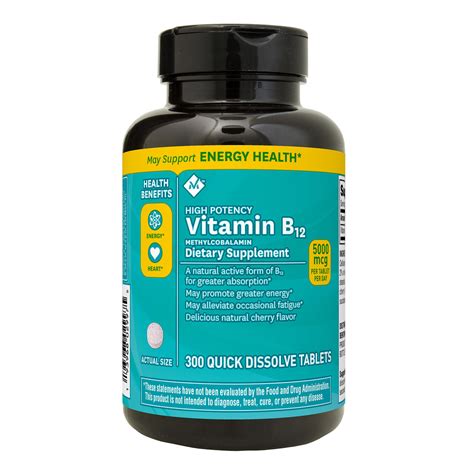 Members Mark Sublingual Vitamin B12 5000mcg Methylcobalamin 300