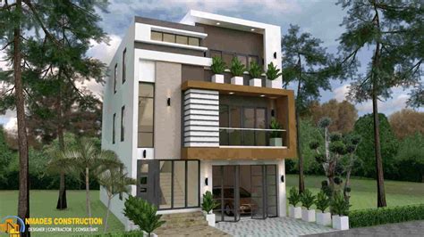 Two Storey Residential House With Roof Deck