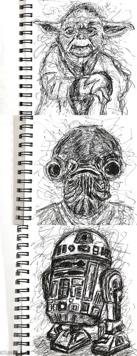 Scribble Drawing Collection Star Wars Art 1 By Kitslam Scribbleart