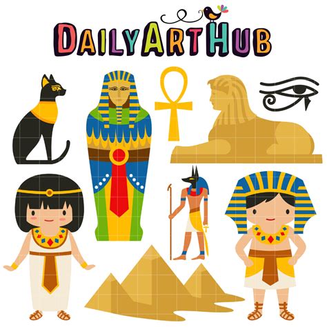 Ancient Egypt Clip Art Set Daily Art Hub Graphics Alphabets And Svg