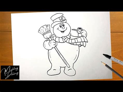 how to draw frosty the snowman easy drawings dibujos faciles dessins faciles how to draw