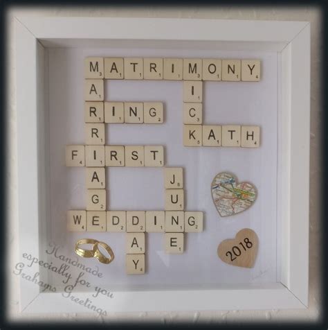 Wedding Scrabble Cross Picture Handmade Especially For You In Various