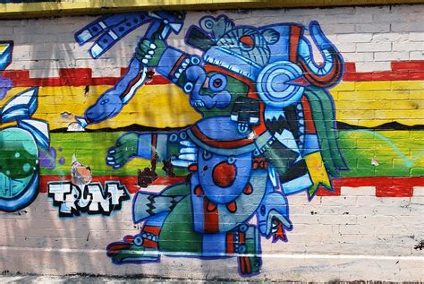 Aztec God Tlaloc Millan Primary School In Mexico City Modern Artists