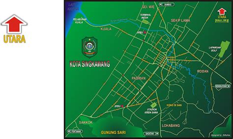 Kelurahan Pajintan Peta Jalan Kota Singkawang Indonesia
