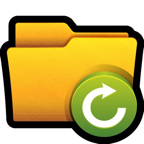 Arrow Folder Open Refresh Reload Win Icon