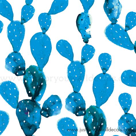 Sample Blue Cactus Wallpaper Just For You Wall Decals Removable