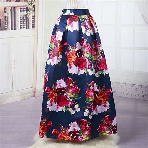 Aliexpress Com Buy Women Floral Maxi Skirt Beautiful Long Skirt Satin