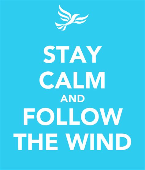 Stay Calm And Follow The Wind Poster Pedro Keep Calm O Matic