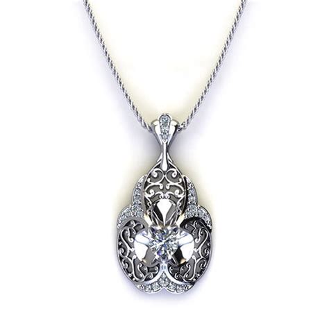 Diamond Filigree Necklace Jewelry Designs