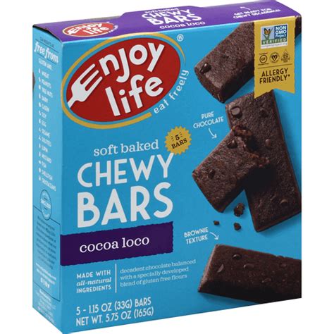 Enjoy Life Cocoa Loco Soft Baked Chewy Bars Nut Free Bars 5 Bars