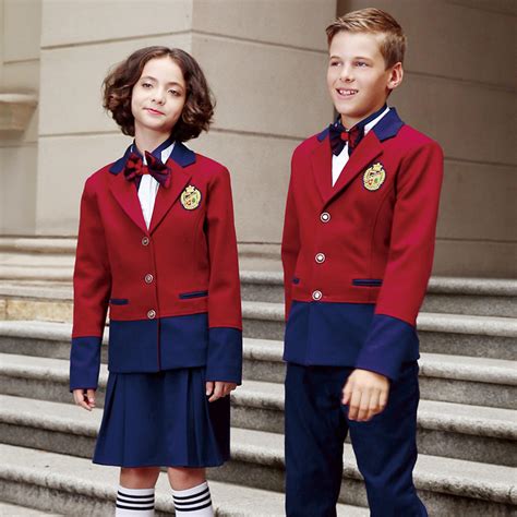 Oem Design Children School Clothing Navy Blue School Uniform Boys