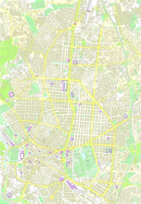 Magnetická mapa Madridu ilustrovaná barevná