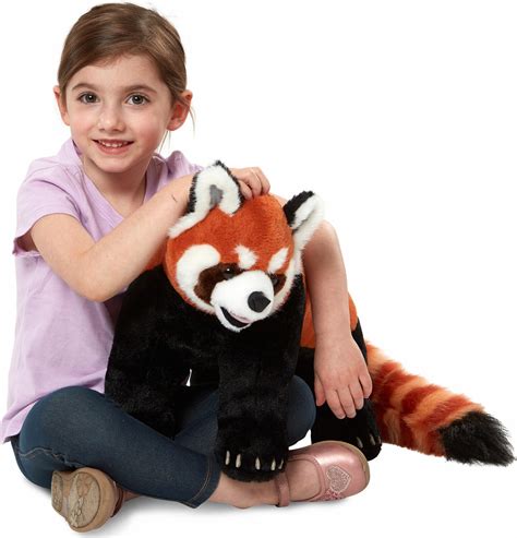 Lifelike Plush Red Panda Giant Soft Building Blocks