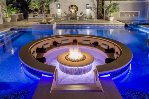 11 Amazing Designs Of Fire Pits Built Inside Pools Perfect Water And