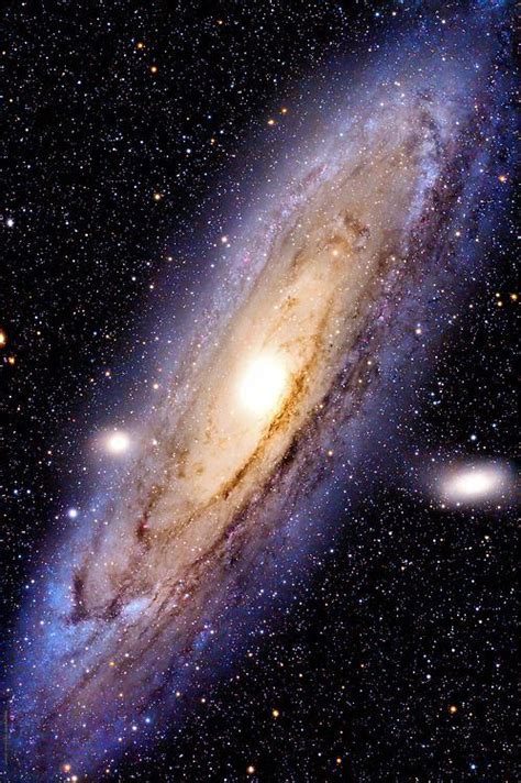 The Andromeda Galaxy M31 With Dwarf Satellite Galaxies M32 And M110