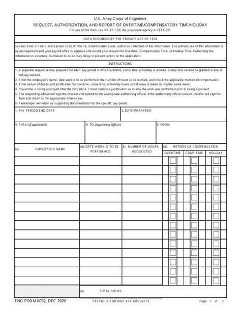 Eng Form 6032 Fill Out Sign Online And Download Fillable Pdf