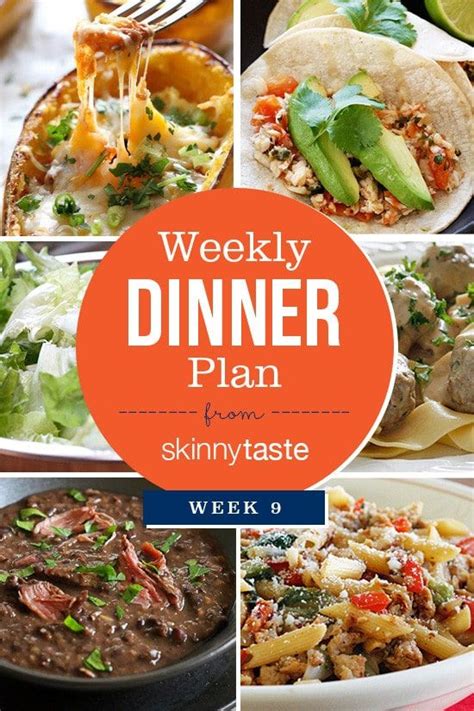 Skinnytaste Dinner Plan Week 9 Menú