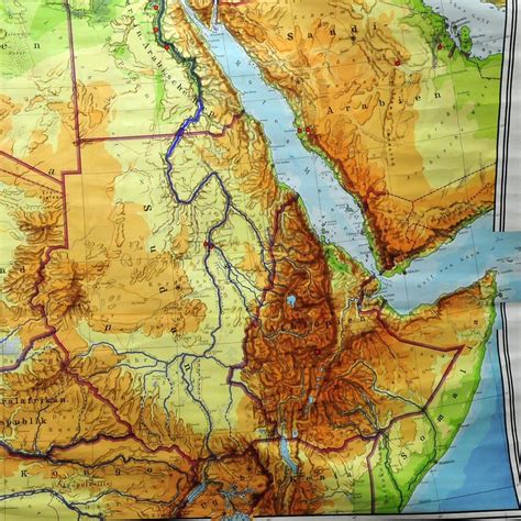 Vintage Mural Map Of North Africa Countrycore African Wall Chart