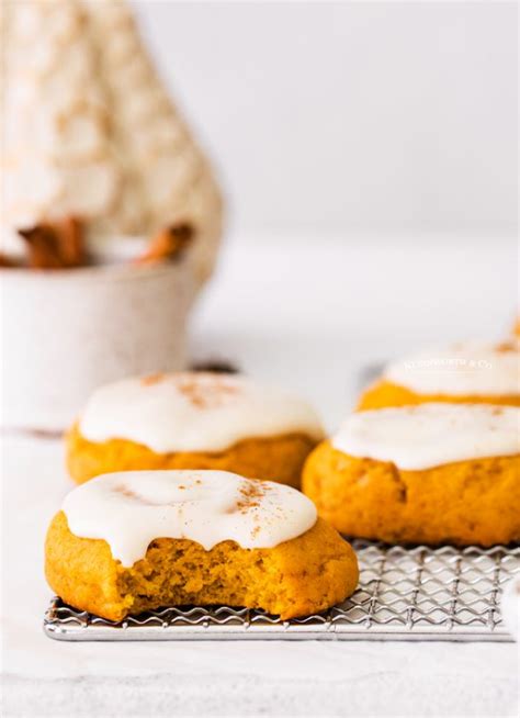 Soft Pumpkin Cookies With Cream Cheese Frosting Taste Of The Frontier