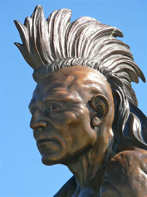 Bronze Sculpture Of Native American And Fur Trapper Outside Of Cabelas Outdoor Outfitters In