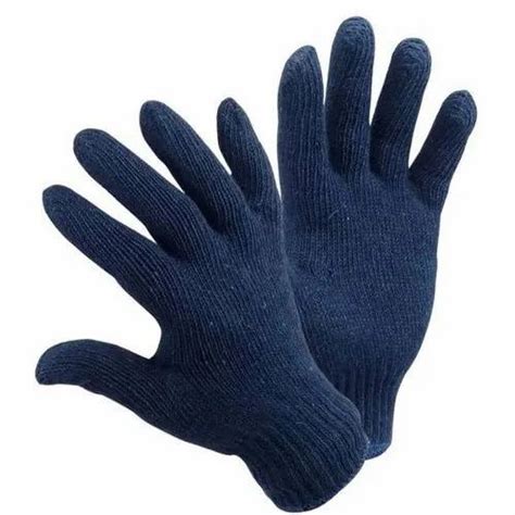 60gsm Blue Cotton Knitted Safety Hand Gloves Size Free Size 7g At Rs
