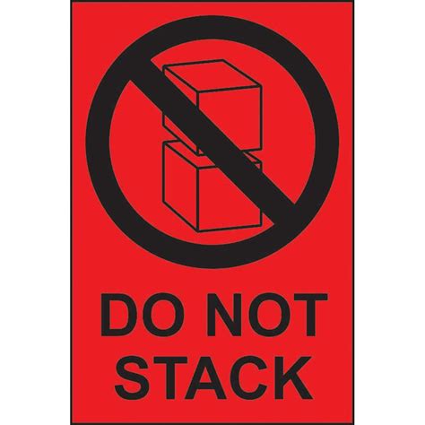 Do Not Stack Labels Self Adhesive Paper 100mm X 150mm Rsis