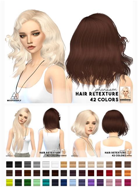 Sims 4 Hairs Miss Paraply Sintiklia Hair Retextured
