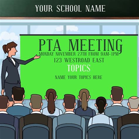 Copy Of School Pta Meeting Template Postermywall