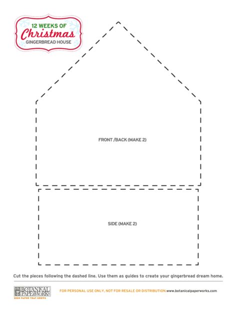 Free Gingerbread House Template
