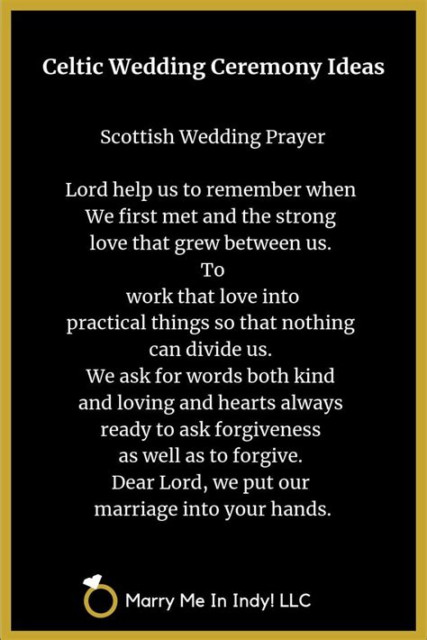 Scottish Wedding Prayer Lord Help Us To Remember When We First Met And