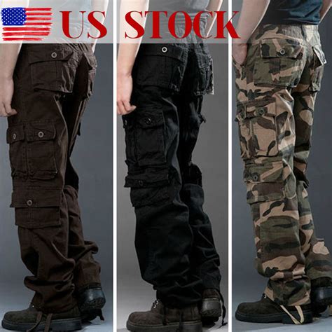 √ Mens Cargo Pants Military Style Space Defense
