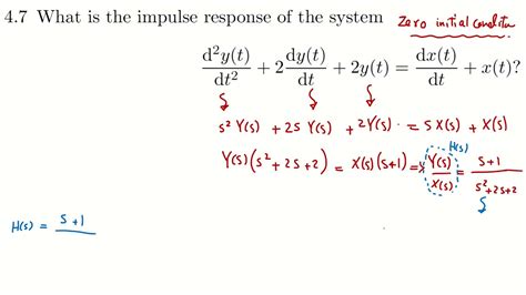 47 What Is The Impulse Response Of A System Described By Differential