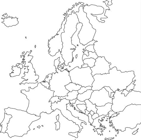 Mapa Konturowa Europy Klasa Rysunek Z Opisami Porn Sex Picture