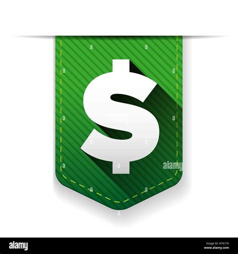 Dollar Sign Green Vector Icon Ribbon Stock Vector Image And Art Alamy