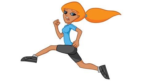 Cartoon Girl Running Clipart Best