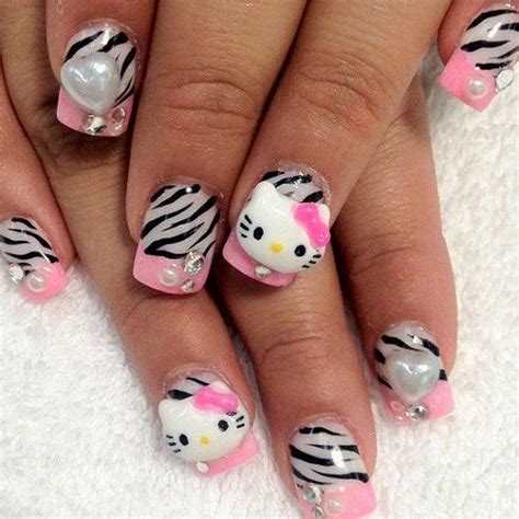 50 Hello Kitty Nail Designs Cuded Hello Kitty Nails Hello Kitty