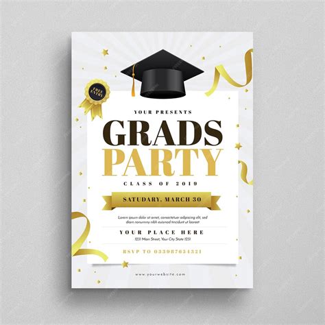 Premium Psd Graduation Party Flyer