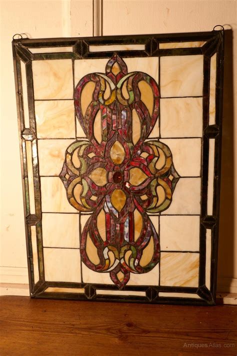 Antiques Atlas Arts And Crafts Stained Glass Panel Antique Windows