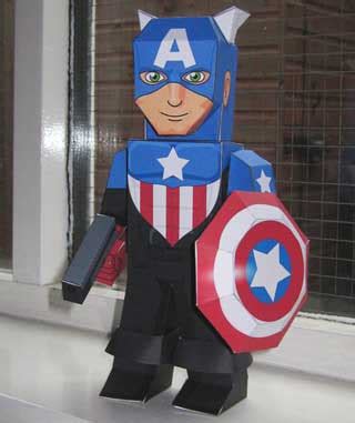 Paperkraft Net 2014 Captain America Papercraft Bucky Variant