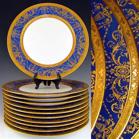 Antique French Limoges Porcelain Gold Encrusted Raised Gilt Enamel From