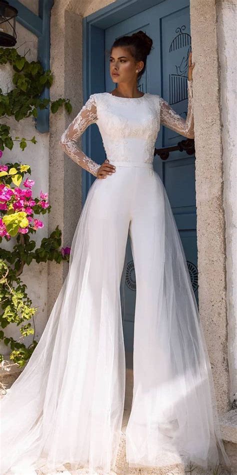trend 2020 27 wedding pantsuit and jumpsuit ideas wedding forward bridal jumpsuits are for the