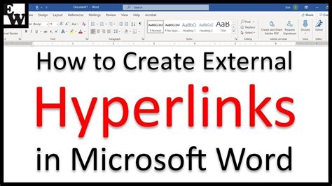 How To Create External Hyperlinks In Microsoft Word 【 2024 】 Hacerlo Como